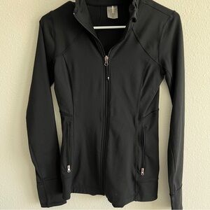 Calia Womens Fitted Full Zip Black Jacket